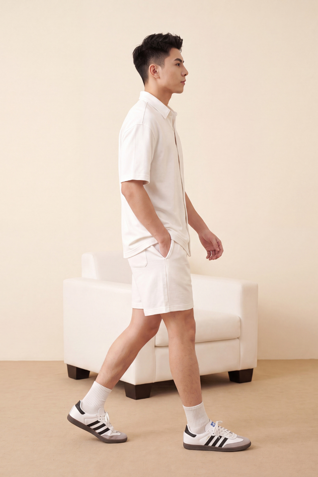 STANLEY MENS SHORT SLEEVE SHIRT (WHITE)