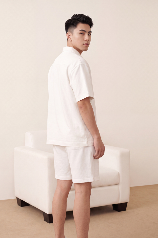 STANLEY MENS SHORT SLEEVE SHIRT (WHITE)