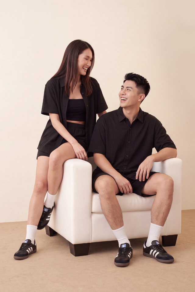 SOPHIE SHORT SLEEVE SHIRT (BLACK)