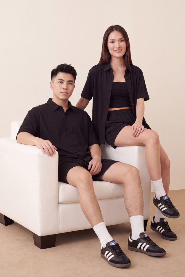 SOPHIE SHORT SLEEVE SHIRT (BLACK)