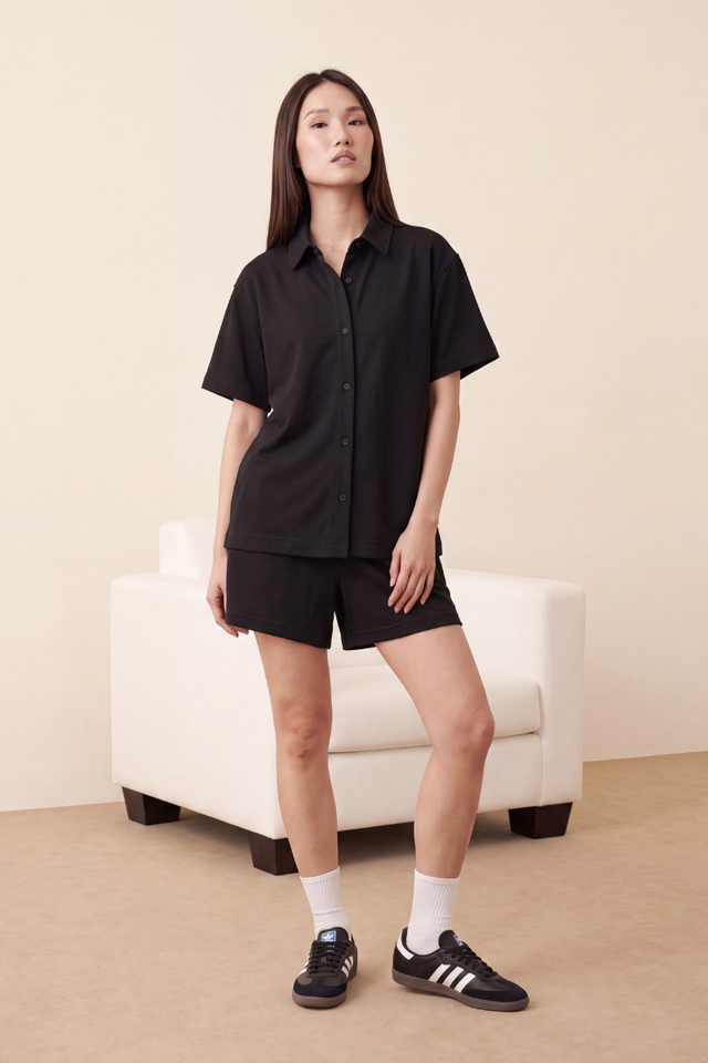SOPHIE SHORT SLEEVE SHIRT (BLACK)