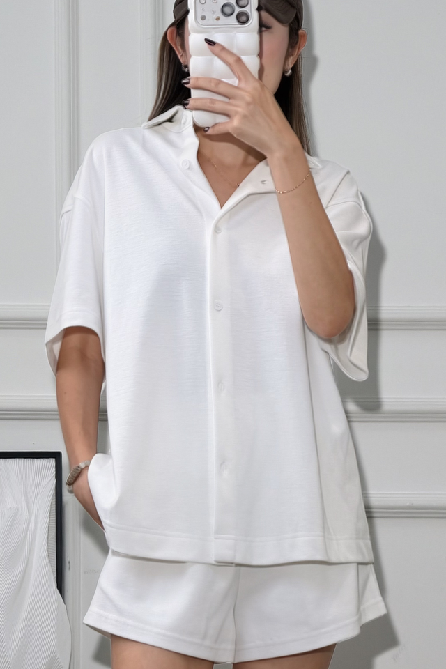 SOPHIE SHORT SLEEVE SHIRT (WHITE)