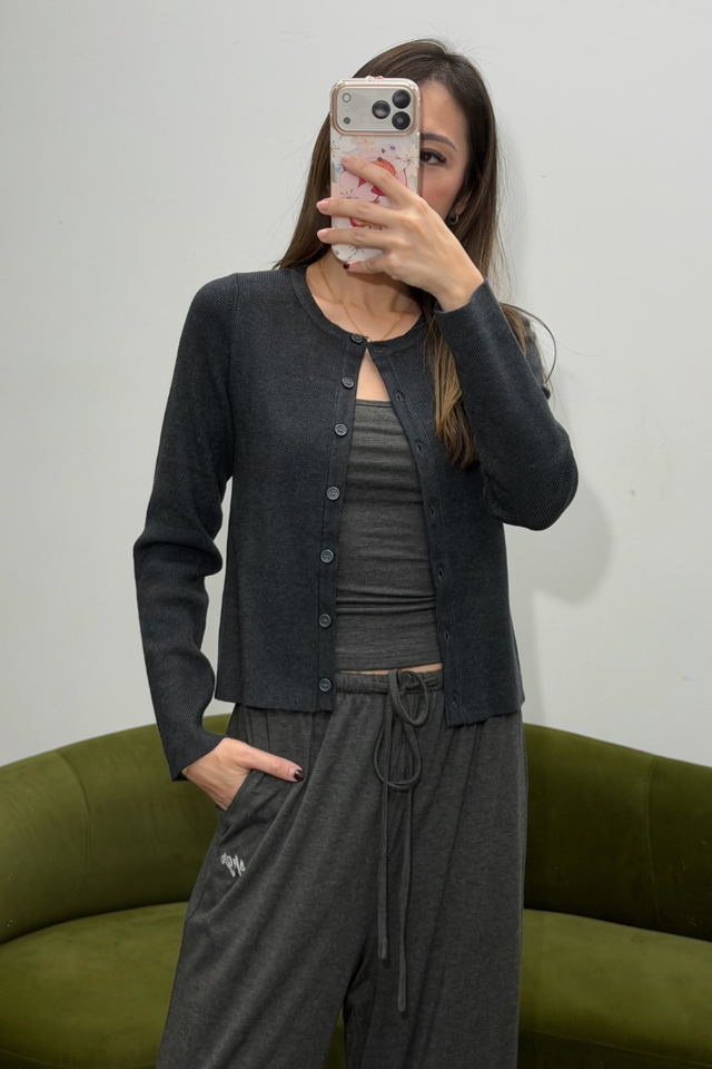 COZY CARDIGAN (DARK GREY)