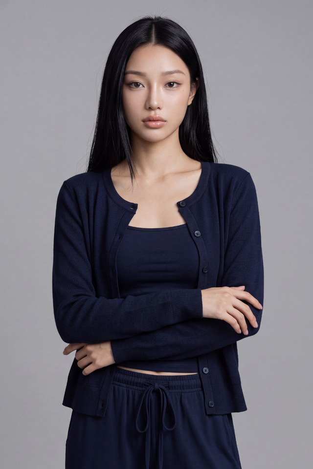 COZY CARDIGAN (NAVY)