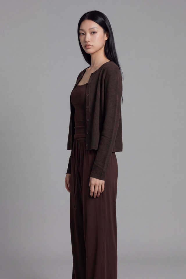 COZY CARDIGAN (BROWN)