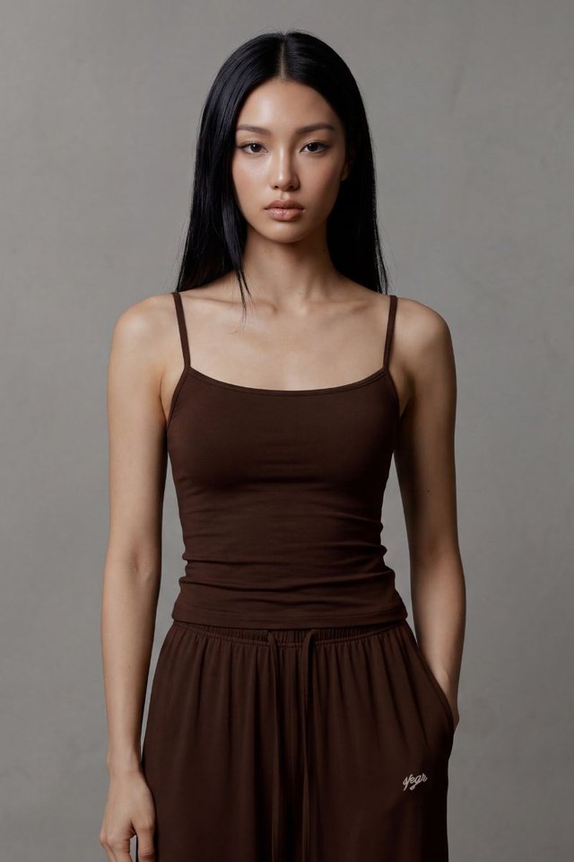 CASEY CAMI PADDED TOP (BROWN)