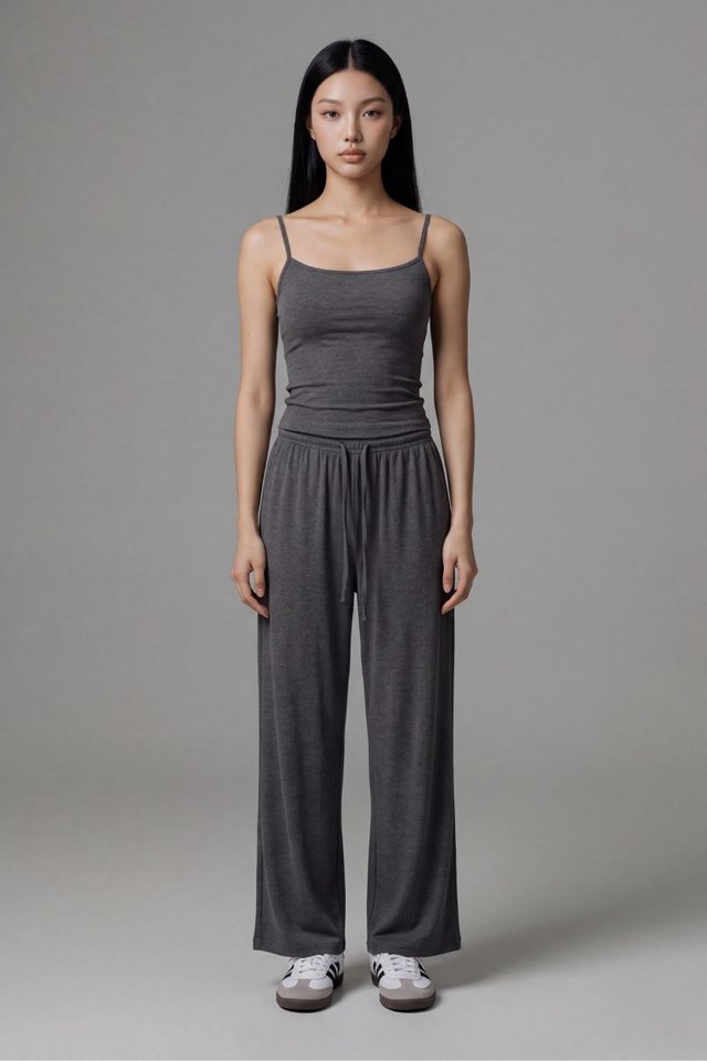 CASEY CAMI PADDED TOP (DARK HEATHER GREY)