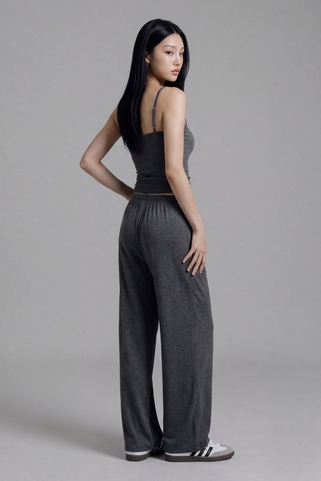 CASEY CAMI PADDED TOP (DARK HEATHER GREY)