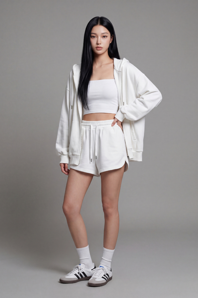 ROMI RUNNER SHORTS (WHITE)