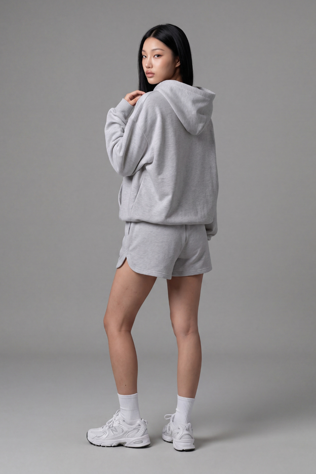 ROMI RUNNER SHORTS (DARK HEATHER GREY)