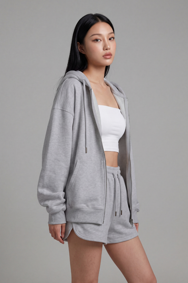 ROMI RUNNER SHORTS (DARK HEATHER GREY)