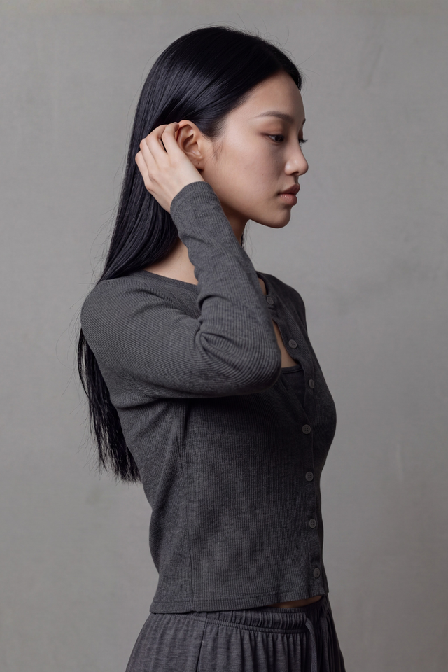 COZY CARDIGAN (DARK GREY)