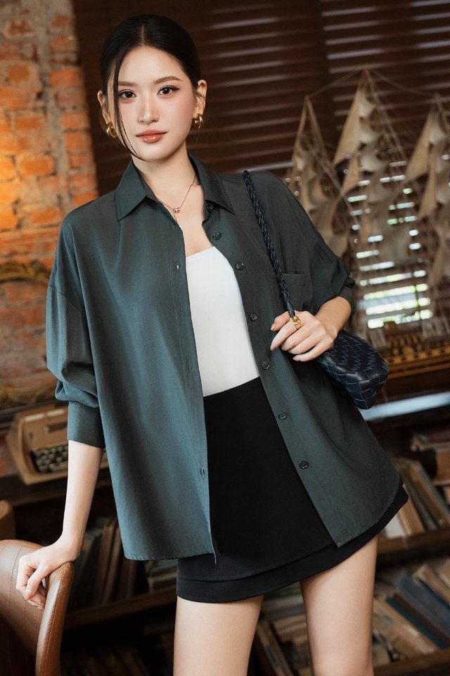 ULTRA SMOOTH COTTON SHIRT (MOSS)
