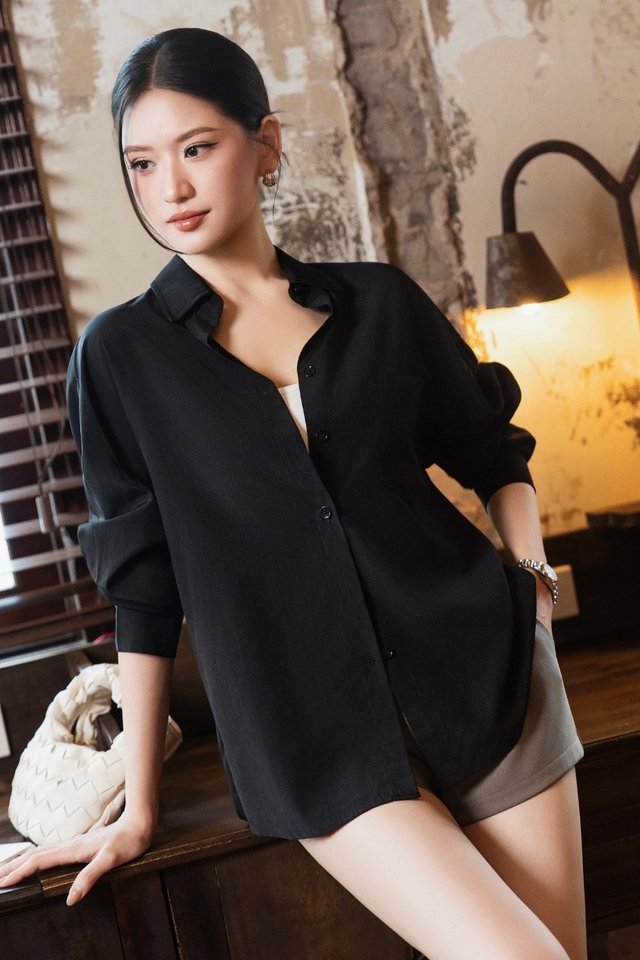 ULTRA SMOOTH COTTON SHIRT (BLACK)