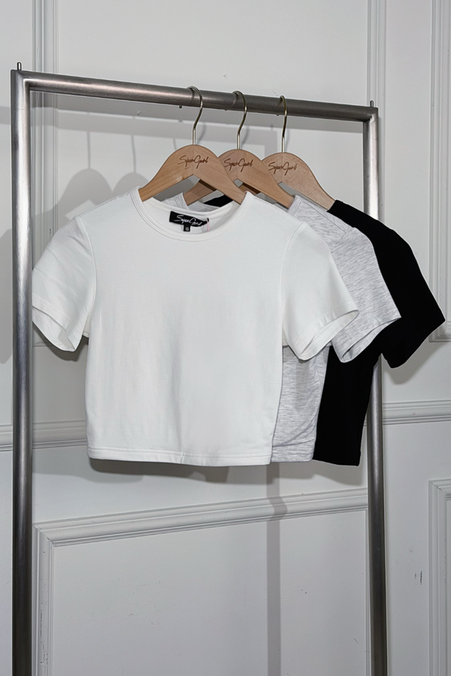 BINA BABY TEE (LIGHT HEATHER GREY)