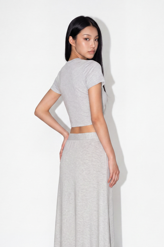 BINA BABY TEE (LIGHT HEATHER GREY)