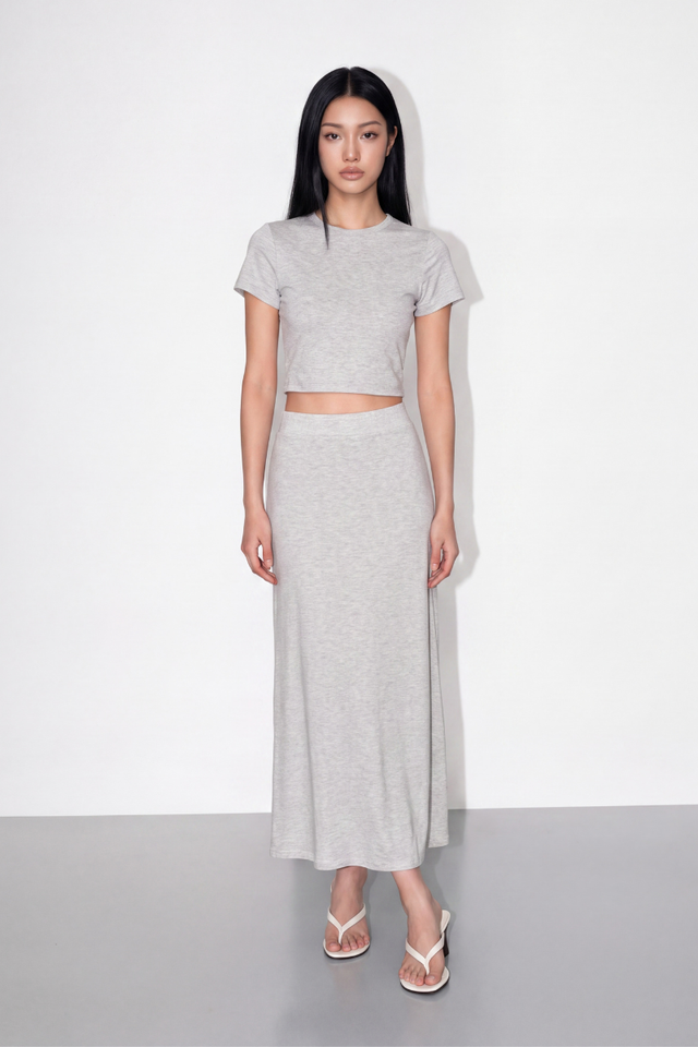 BINA BABY TEE (LIGHT HEATHER GREY)