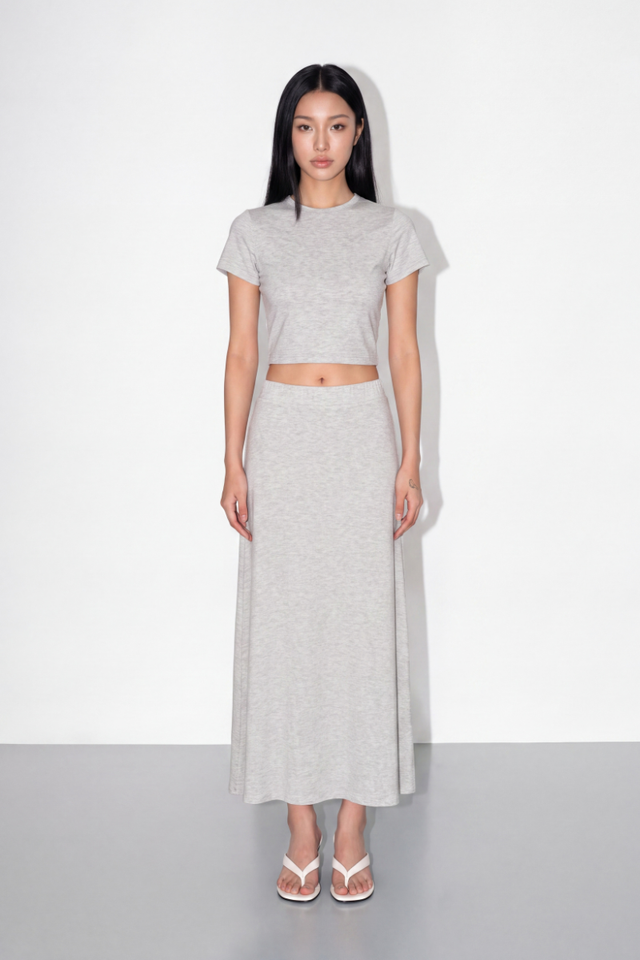 BINA BABY TEE (LIGHT HEATHER GREY)