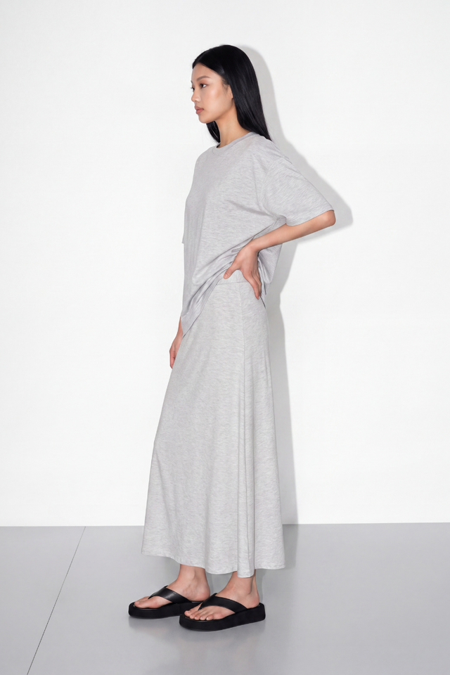 OLSEN OVERSIZED T-SHIRT (LIGHT HEATHER GREY)