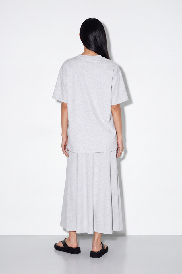 OLSEN OVERSIZED T-SHIRT (LIGHT HEATHER GREY)
