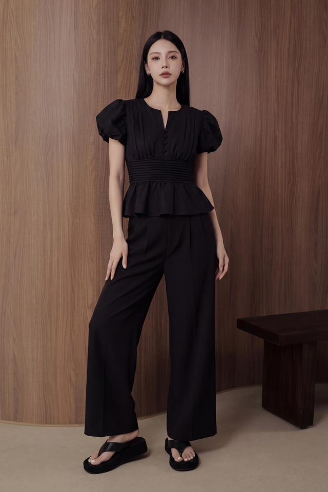 SANDRA PADDED TOP (BLACK)