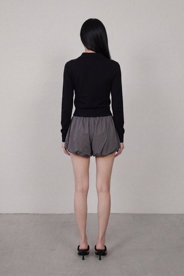 PARRY POLO LONG SLEEVE SHIRT (BLACK)