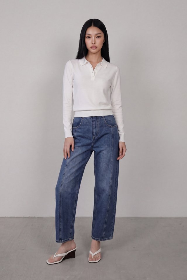 PARRY POLO LONG SLEEVE SHIRT (WHITE)