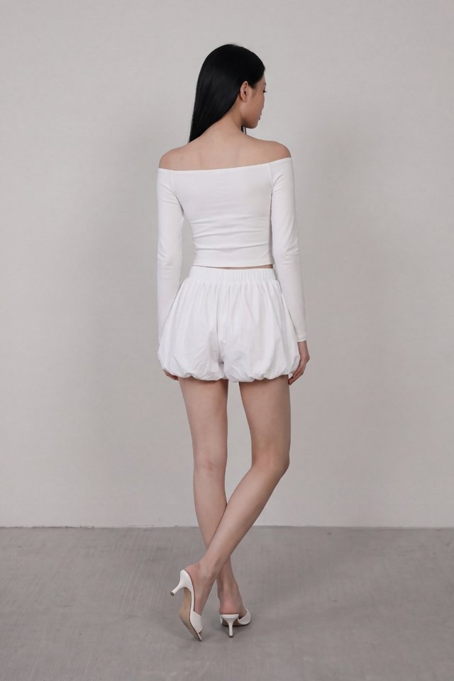 OLINA OFF SHOULDER PADDED TOP (WHITE)