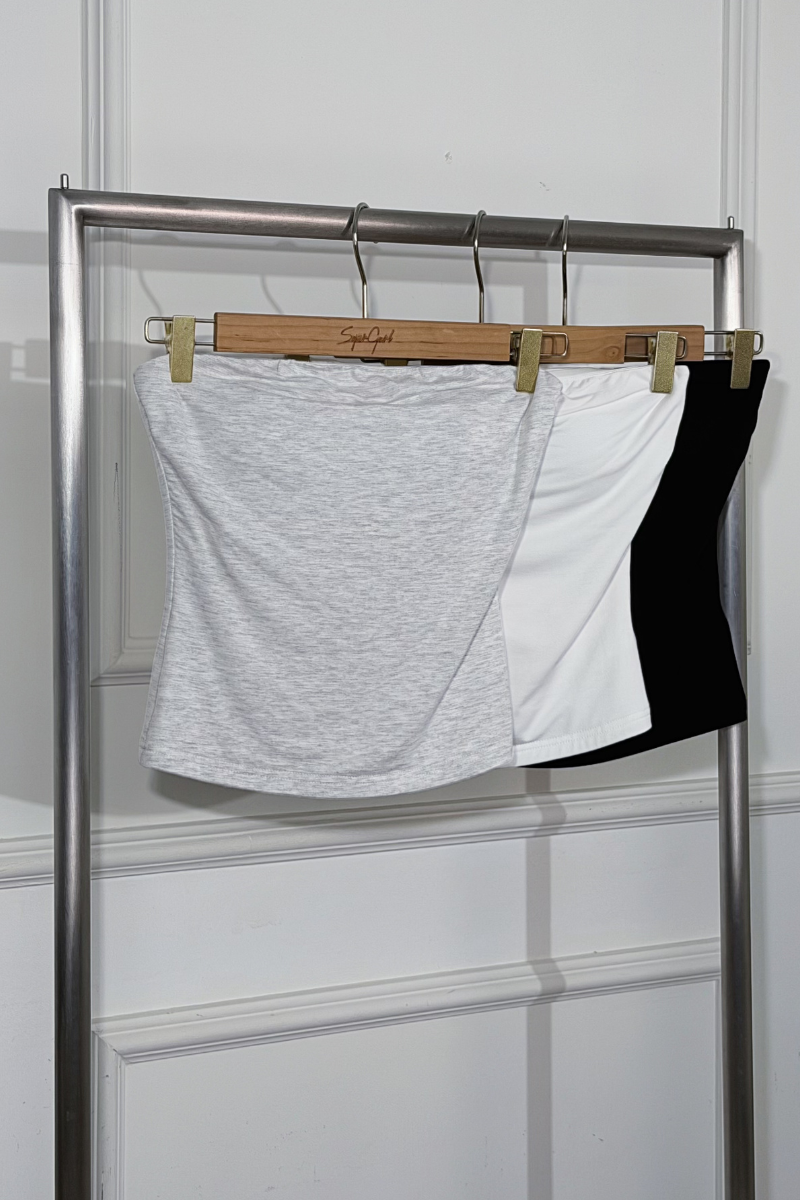 TOVI TUBE PADDED TOP (LIGHT HEATHER GREY)