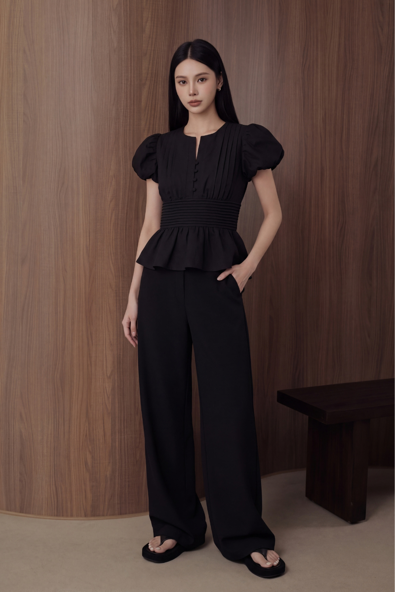 SANDRA PADDED TOP (BLACK)
