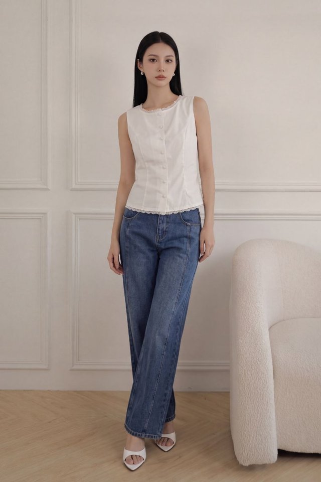 LEONIE LACE TOP (WHITE)