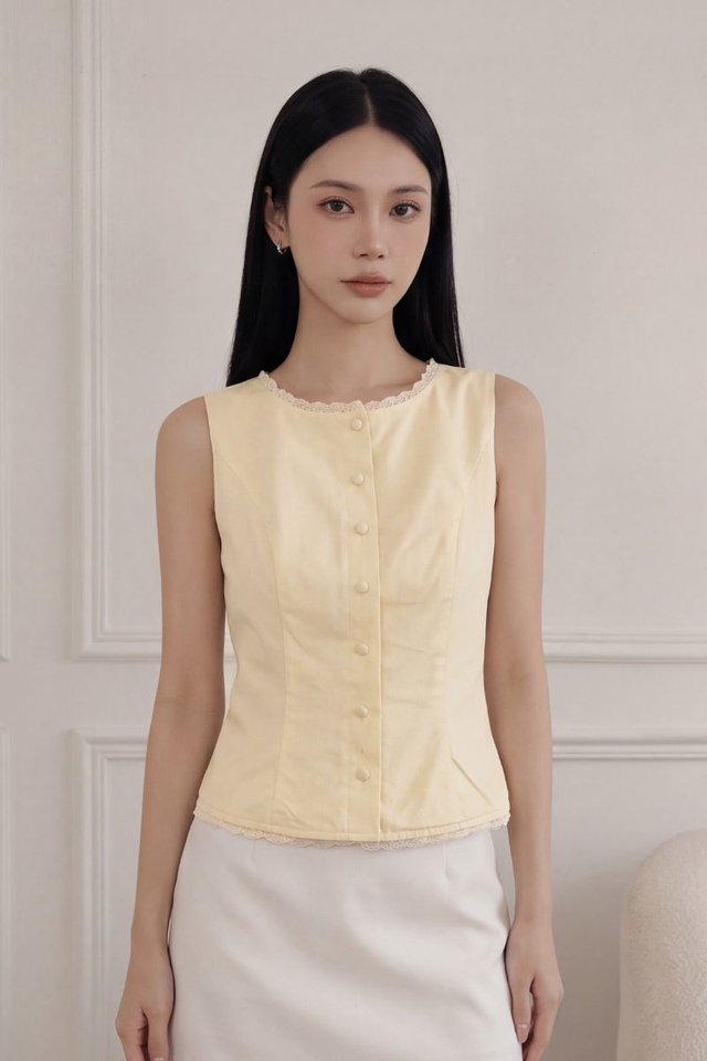 LEONIE LACE TOP (YELLOW)