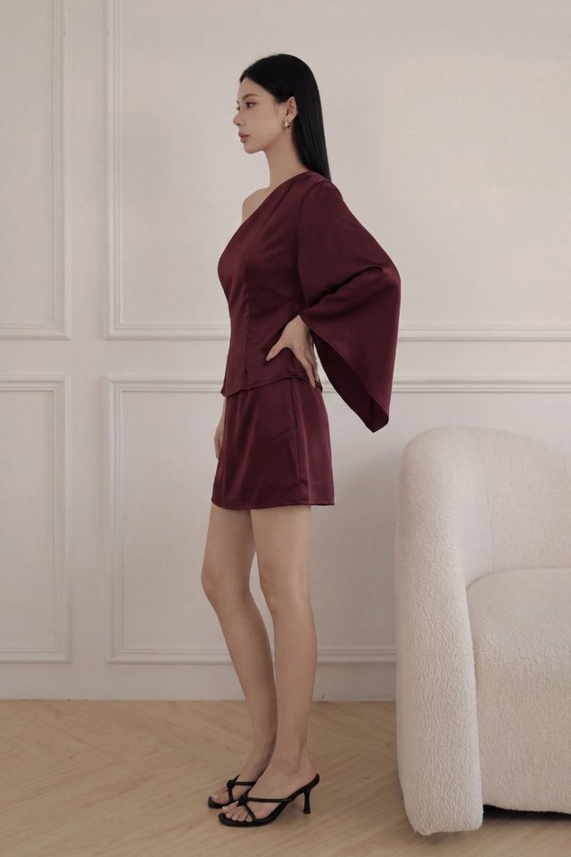 TERESA TOGA PADDED TOP (MERLOT)