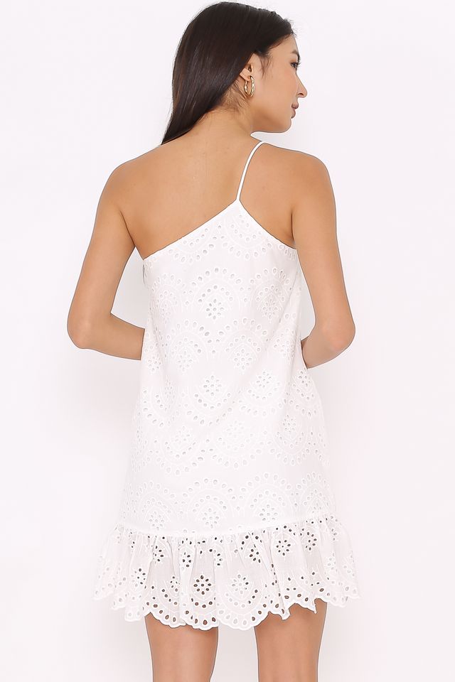 CASSANDRA CROCHET TOGA DRESS (WHITE)
