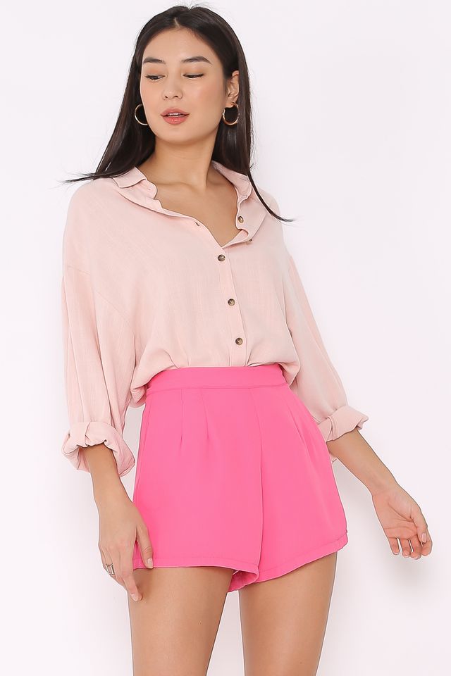LOREL LINEN SHIRT (LIGHT PINK)