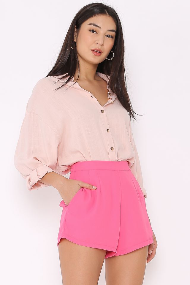 LOREL LINEN SHIRT (LIGHT PINK)