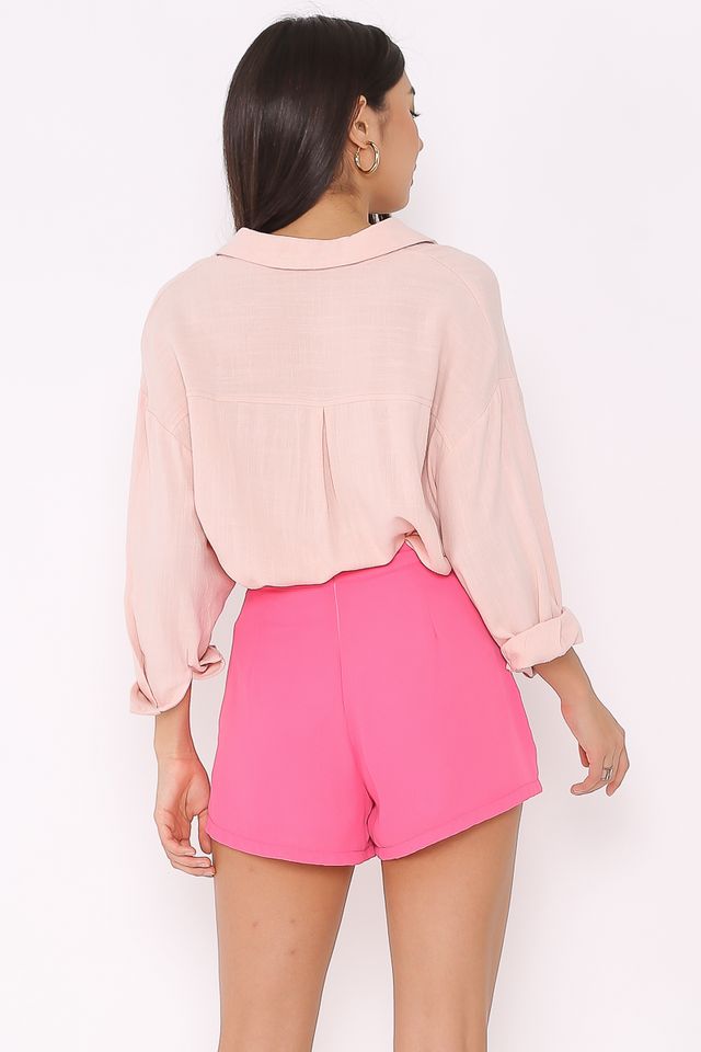 LOREL LINEN SHIRT (LIGHT PINK)