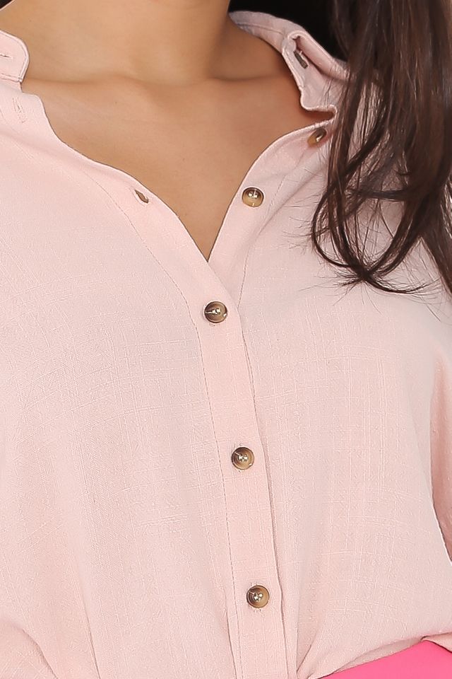 LOREL LINEN SHIRT (LIGHT PINK)