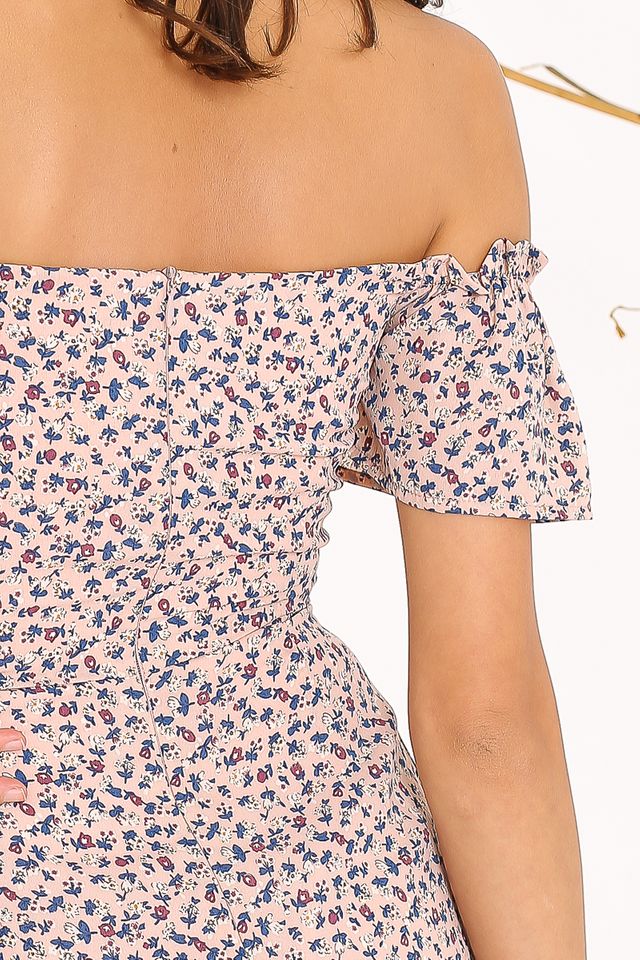 FAITH FLORAL DRESS (DUSTY PINK)