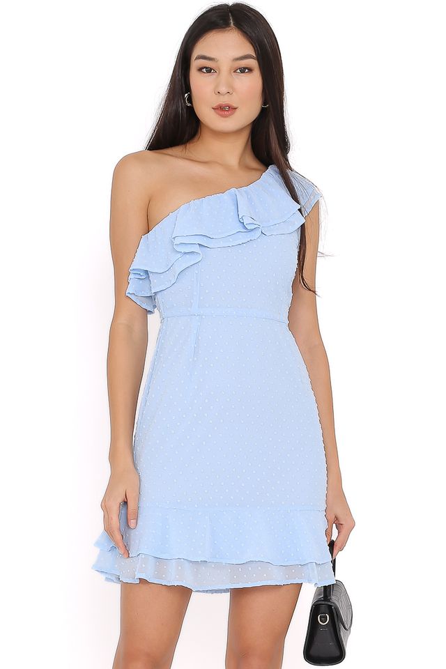 SYLVIA SWISS DOT DRESS (BABY BLUE)