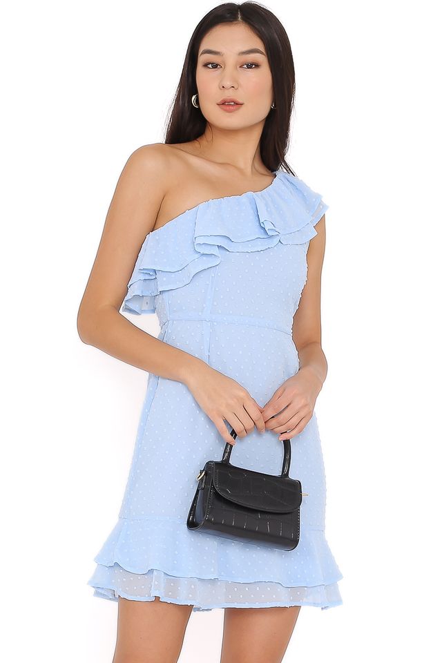 SYLVIA SWISS DOT DRESS (BABY BLUE)