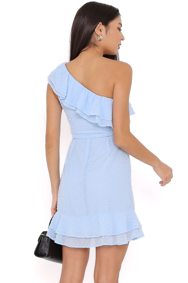 SYLVIA SWISS DOT DRESS (BABY BLUE)
