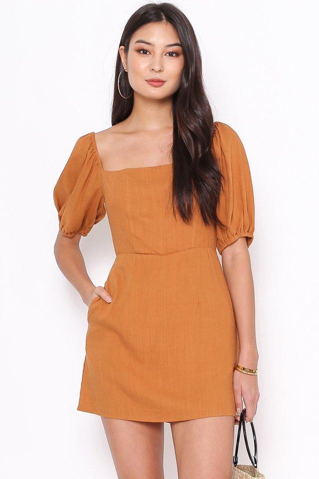 LANY SKORTS MINI DRESS (CARAMEL BROWN)