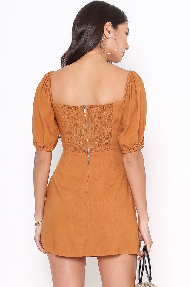LANY SKORTS MINI DRESS (CARAMEL BROWN)