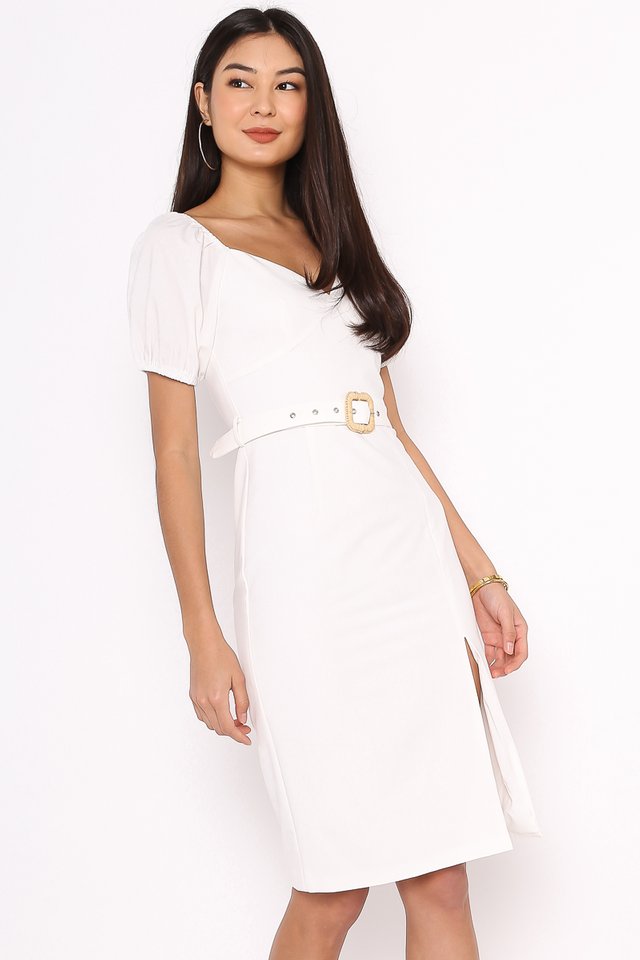 SABRINA SWEETHEART DRESS (WHITE) 