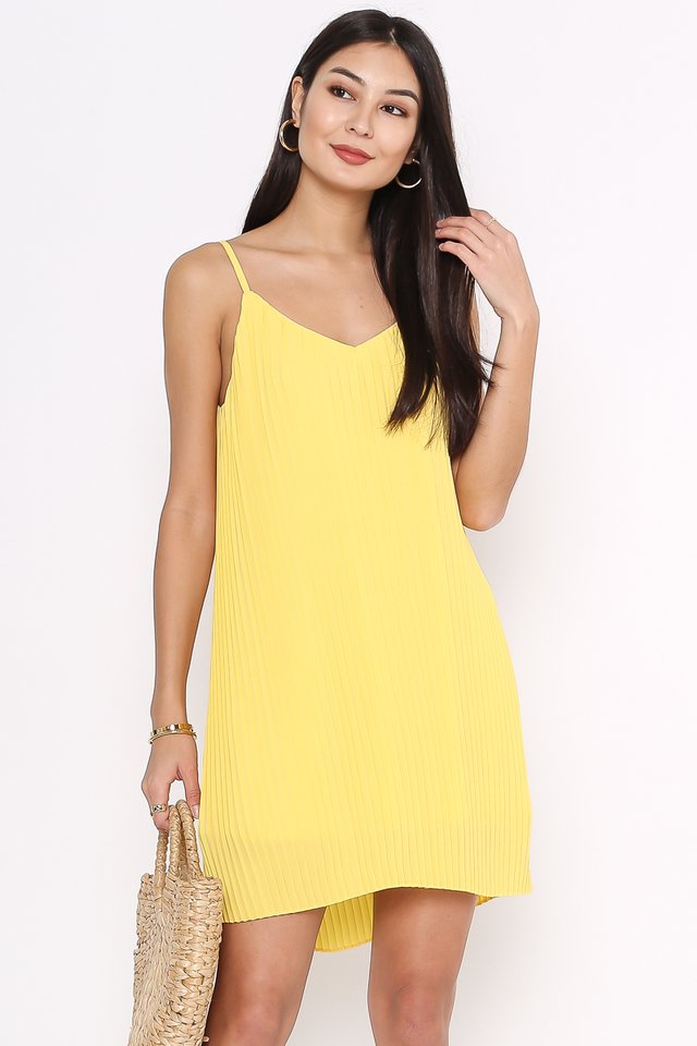 PENNY PLEATED DRESS (YELLOW) 