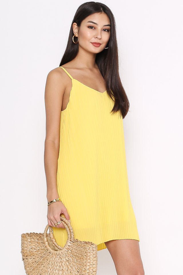 PENNY PLEATED DRESS (YELLOW) 