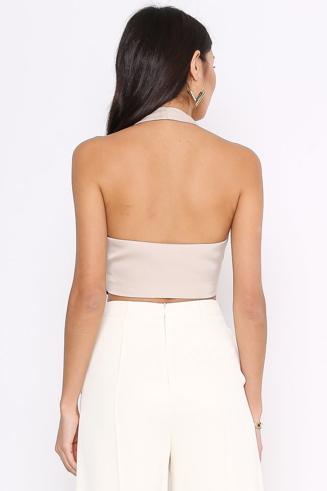 HELEN HALTER TOP (LIGHT SOFT CHAMPAGNE)