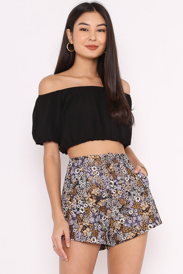 OZZIE OFF SHOULDER TOP (BLACK) 