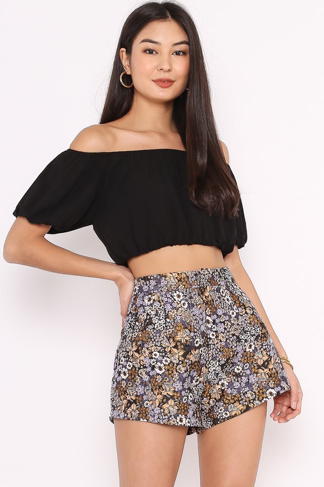 OZZIE OFF SHOULDER TOP (BLACK) 